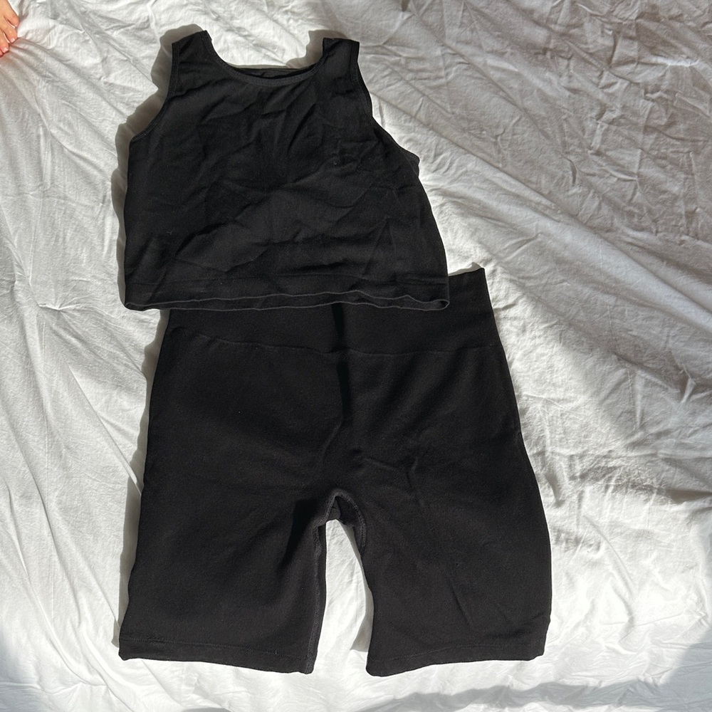 Kindred Bravely Nursing Bike Shorts Set - Sleeveless Crop Top and Biker Shorts
